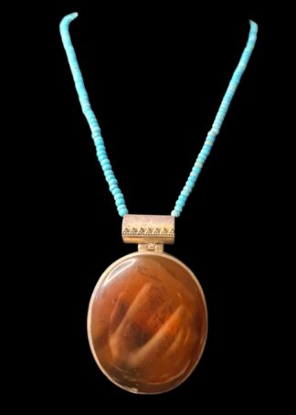 Collier Agate et Turquoise
